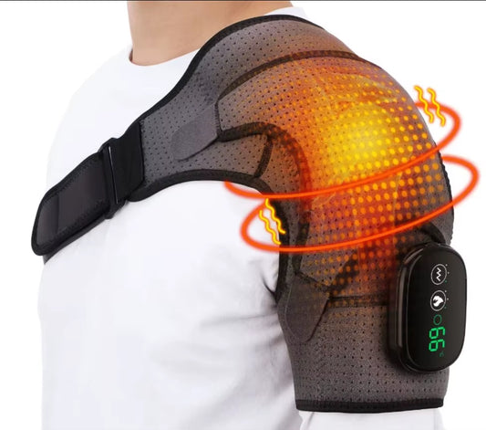 Electric Shoulder Massager Heating Pad Vibration Massage Support Belt Shoulder Thermal Brace